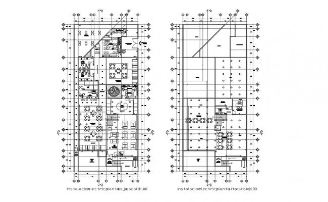 Electric installation details of street light pole dwg file - Cadbull