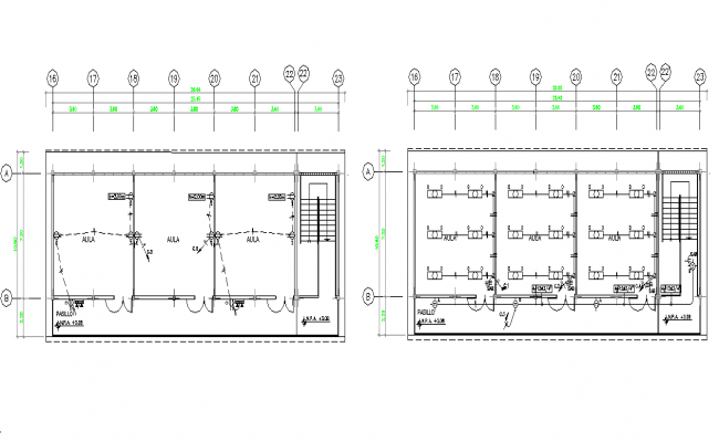 Electrical installation floor plan with electrical legend of communal ...