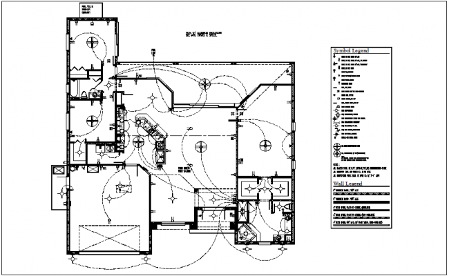 Electrical plan with electrical legend dwg file