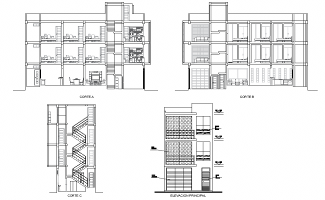 Two-story house floor plan cad drawing details dwg file - Cadbull