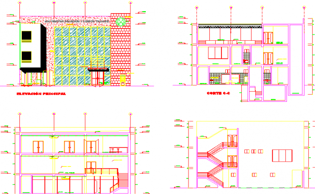 Partial section-constructive details of smoke tower high rise building ...