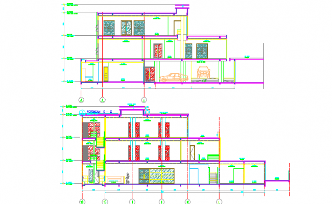 Villa design Autocad file - Cadbull