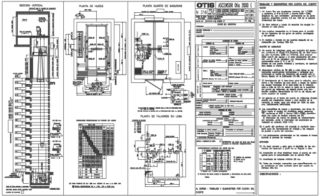 Elevator layout plan dwg file