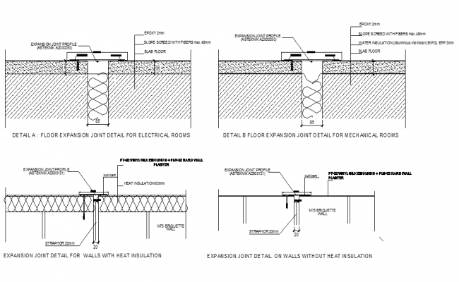 Expansion joint detail section plan dwg file Tue Mar 2018 11 59 55