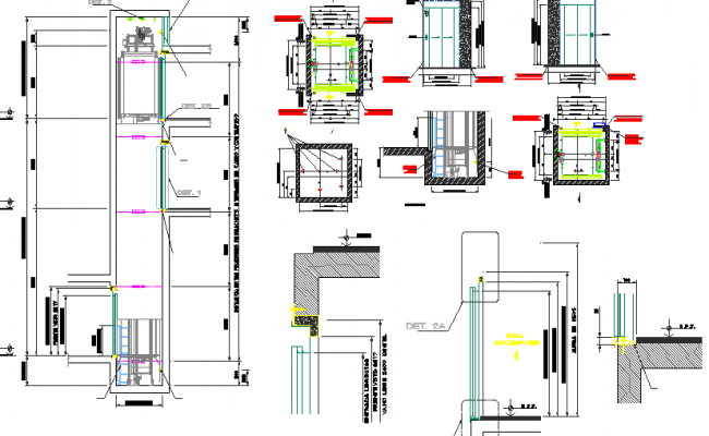 Extreme lift elevator architecture project dwg file