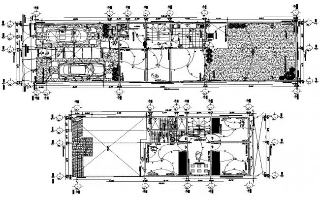 2d View Of Electrical Circuits Flows Diagram Dwg Autocad File