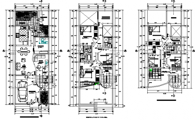 Single family housing plan and elevation drawing in dwg file. - Cadbull