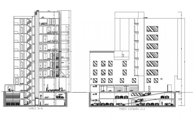 Service room elevation plan detail dwg file - Cadbull