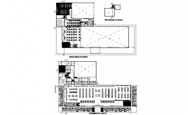 Utility building masonry with roof auto-cad details dwg file - Cadbull