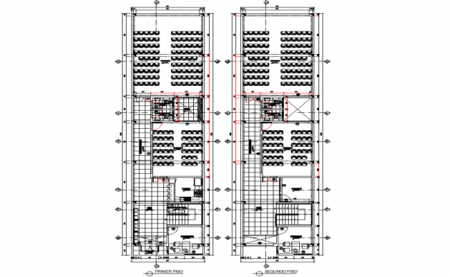 Elevation and section single family home plan layout file - Cadbull