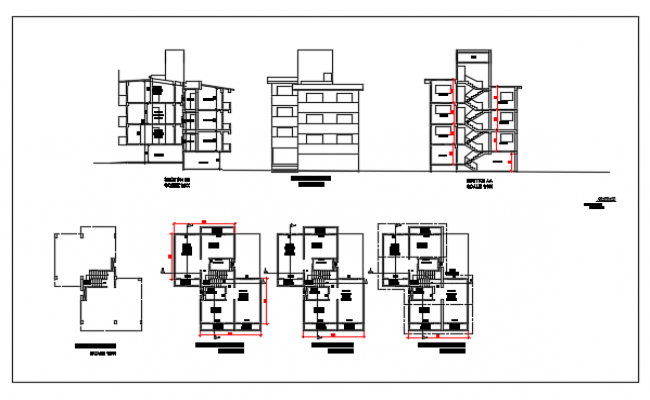 floor-plan-and-exterior-elevation-for-a-row-house-dwg-file