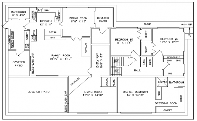 Floor plan  of a house  dwg  file  