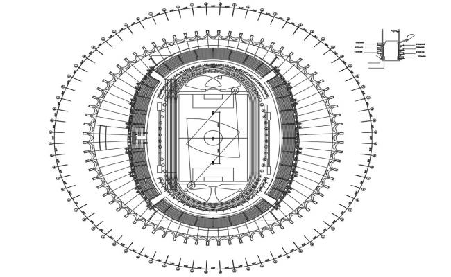 2D CAD Drawing Basketball Stadium AutoCAD File Download - Cadbull