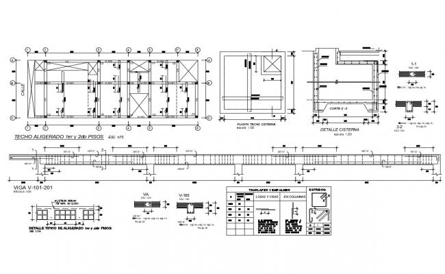 Autocad drawing of roof beam - Cadbull