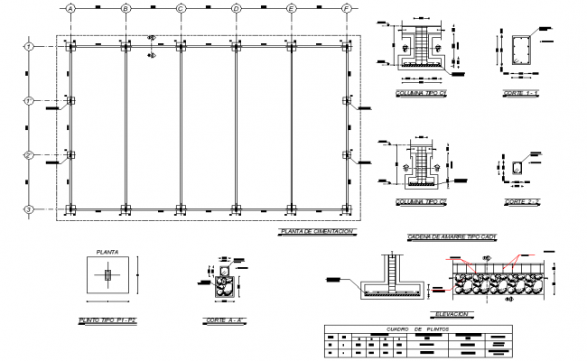 Column Detail in autocad file - Cadbull