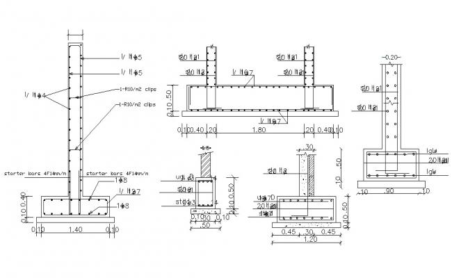 Raft foundation detail dwg file - Cadbull