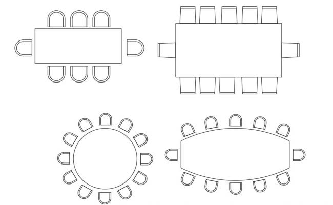 blueprint cad drawing dining room