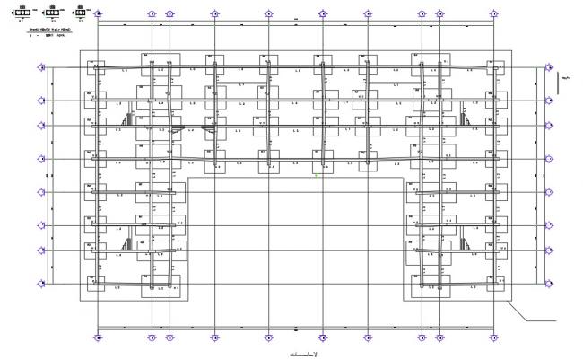 Armed concrete with slab with construction design dwg file - Cadbull