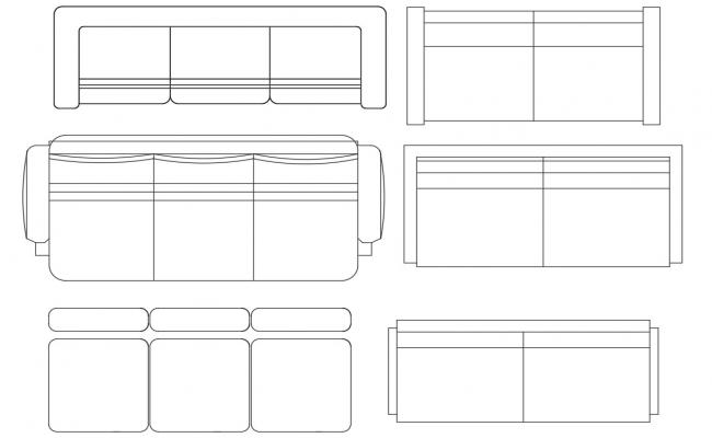 Sofa Cad Block In Dwg File - Cadbull