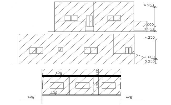 Building section plan detail dwg file. - Cadbull