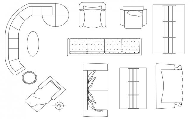 Sitting sofa detail elevation 3d model autocad file - Cadbull