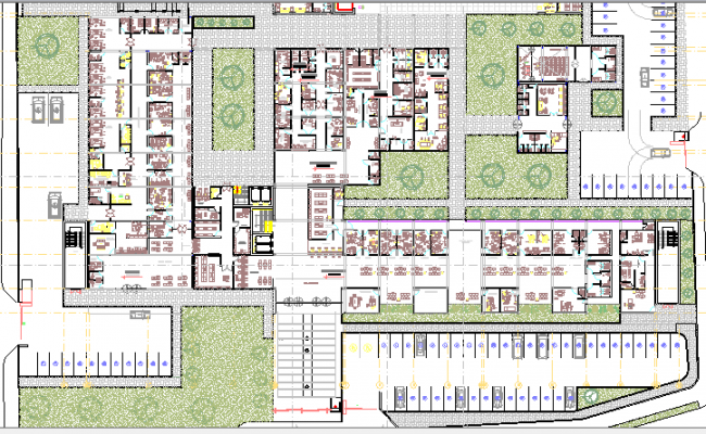 General Hospital Architecture Project dwg file