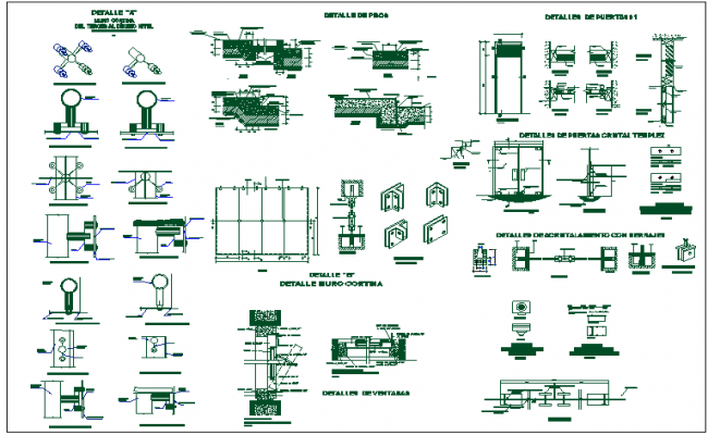 Swing Aluminium Double Door Installation Details Dwg File Cadbull 3207