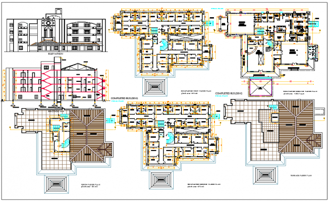 Bus Stand plan - Cadbull