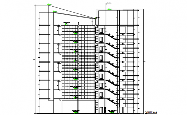 High Rise Building Section A A Detail Dwg File