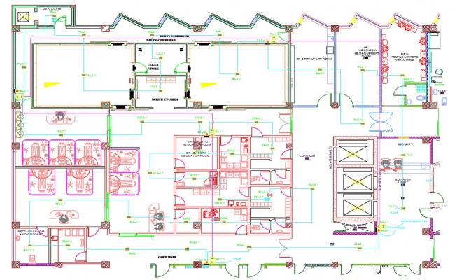 Hospital Building Design CAD Plan Download - Cadbull