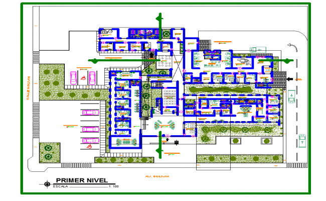 Hospital Layout plan autocad file