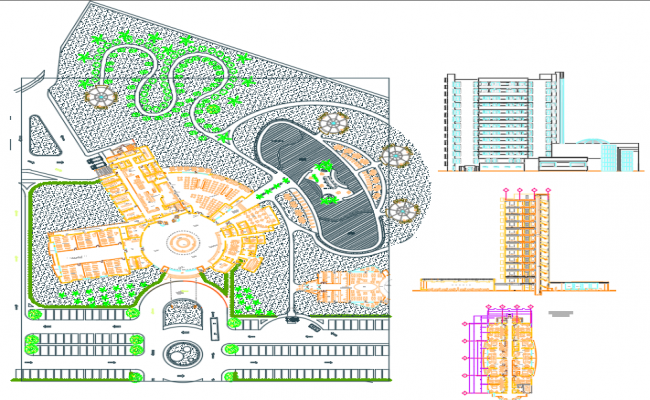 3 Star Hotel Building project - Cadbull