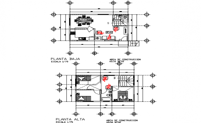 Residential House One-line diagram Detail - Cadbull