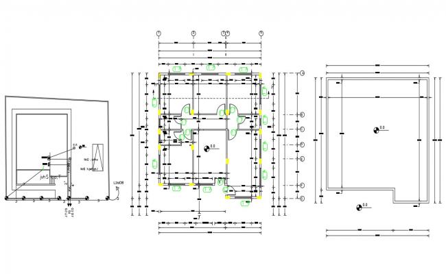 Plan and elevation detail dwg file - Cadbull