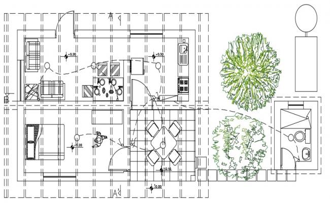 Bathroom electrical layout plan - Cadbull