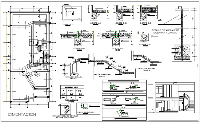 Elevation and section view of residential area in auto cad file - Cadbull