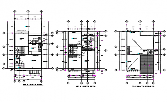 Housing structure detail elevation 2d view layout plan - Cadbull