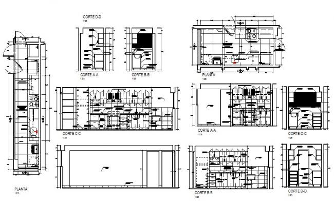 Huge Kitchen Section Plan And Auto Cad Details Dwg File