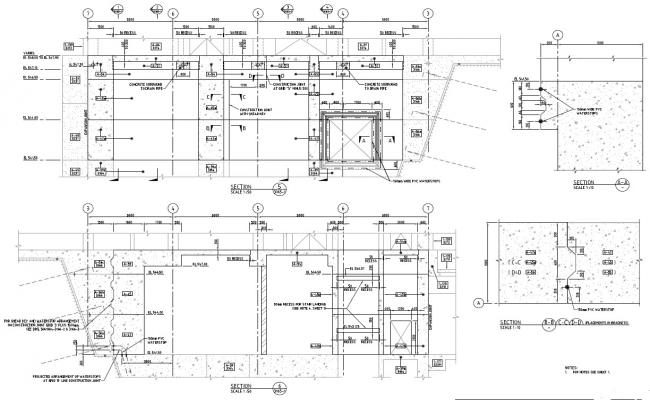 Sliding pvc pipe structure cad drawing details dwg file - Cadbull