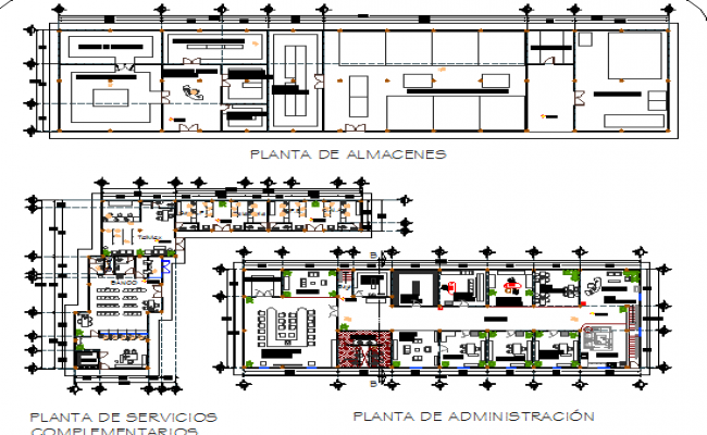 Hyper market departmental architecture layout plan details