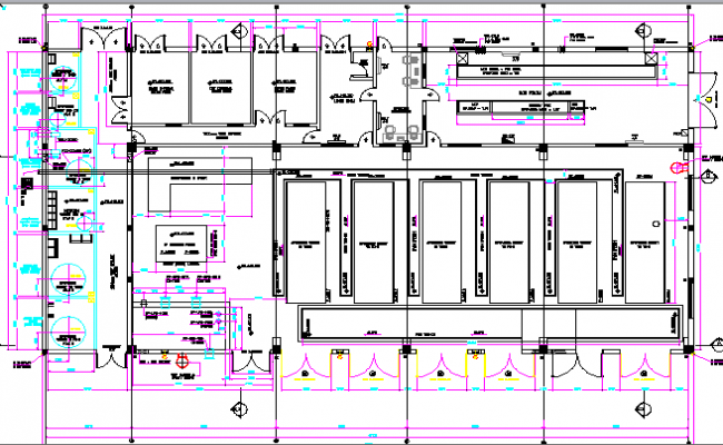 Industrial plant building architecture layout plan dwg file