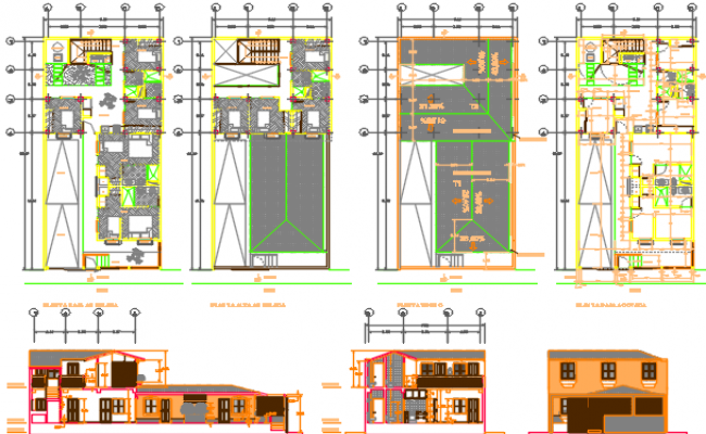 Commercial Two Star Hotel Design and Structure Details dwg file - Cadbull