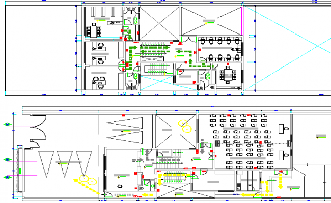 Corporate office architecture layout plan with location map dwg file ...