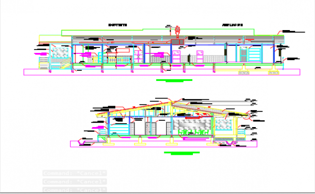 Kitchen plan with dimension detail dwg file - Cadbull