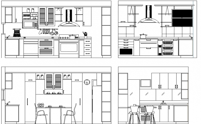  Kitchen  design dwg  file 