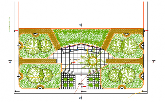 Theme park gate elevation and landscaping structure design ...