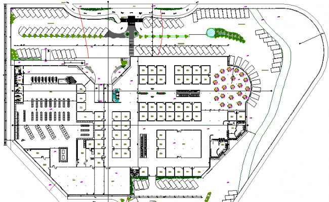 Shopping complex Ground To Sixth Floor Lay-out - Cadbull