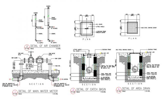 Valve chamber detail dwg file