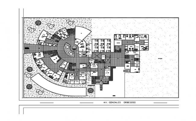 Luxuries hotel ground floor plan cad drawing details dwg file