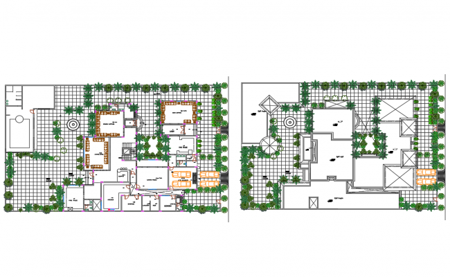 Luxuries Villa Ground And First Floor Plan Cad Drawing Details Dwg File